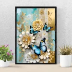 Artgas 142 Butterflies and Flowers in Teal