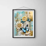 Artgas 142 Butterflies and Flowers in Teal